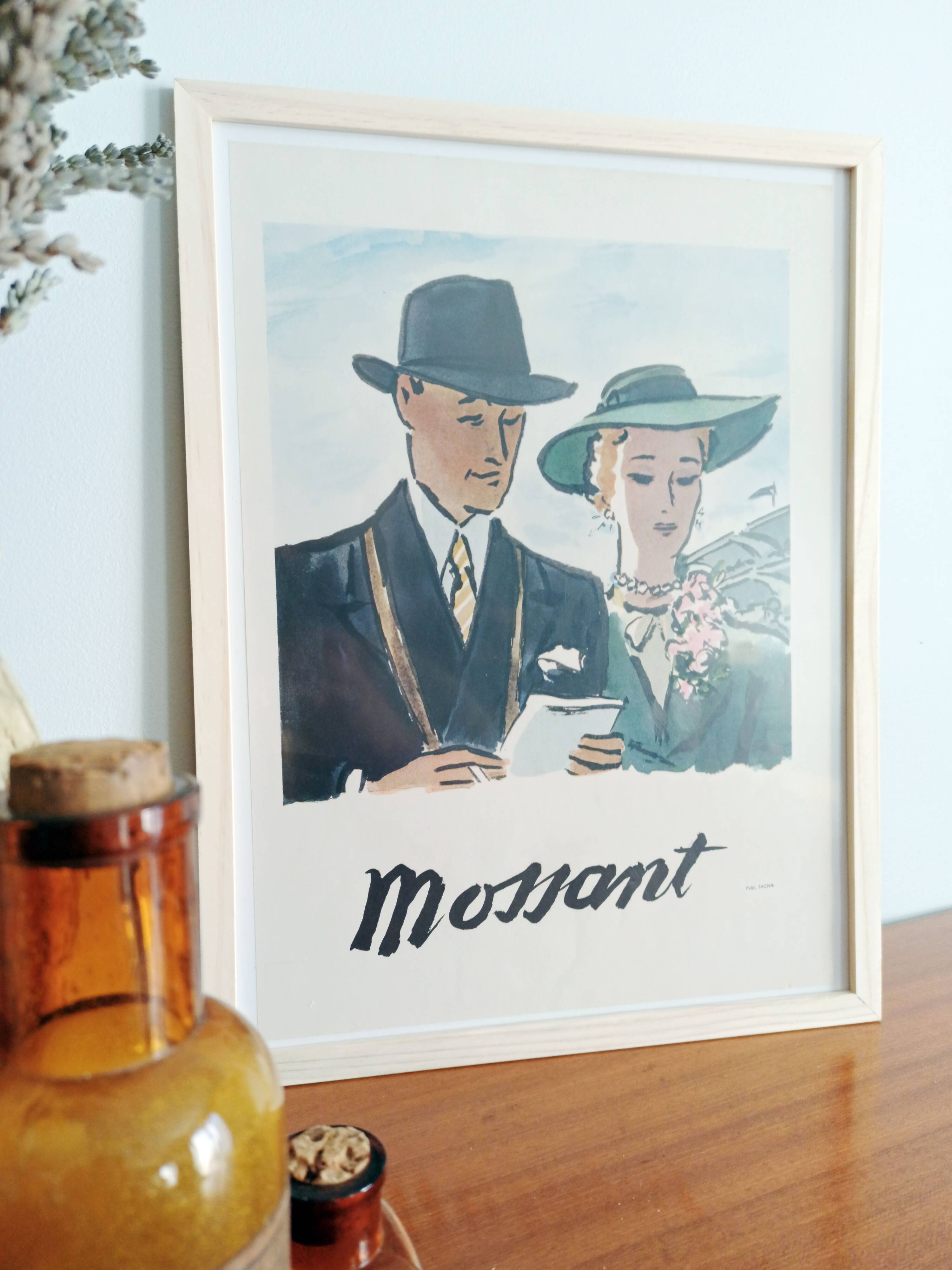 Vintage poster 30s - advertising print