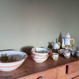 Castelli earthenware service, hand-painted and signed