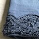 Antique Linen and Hemp Sheet Dyed in Night Blue