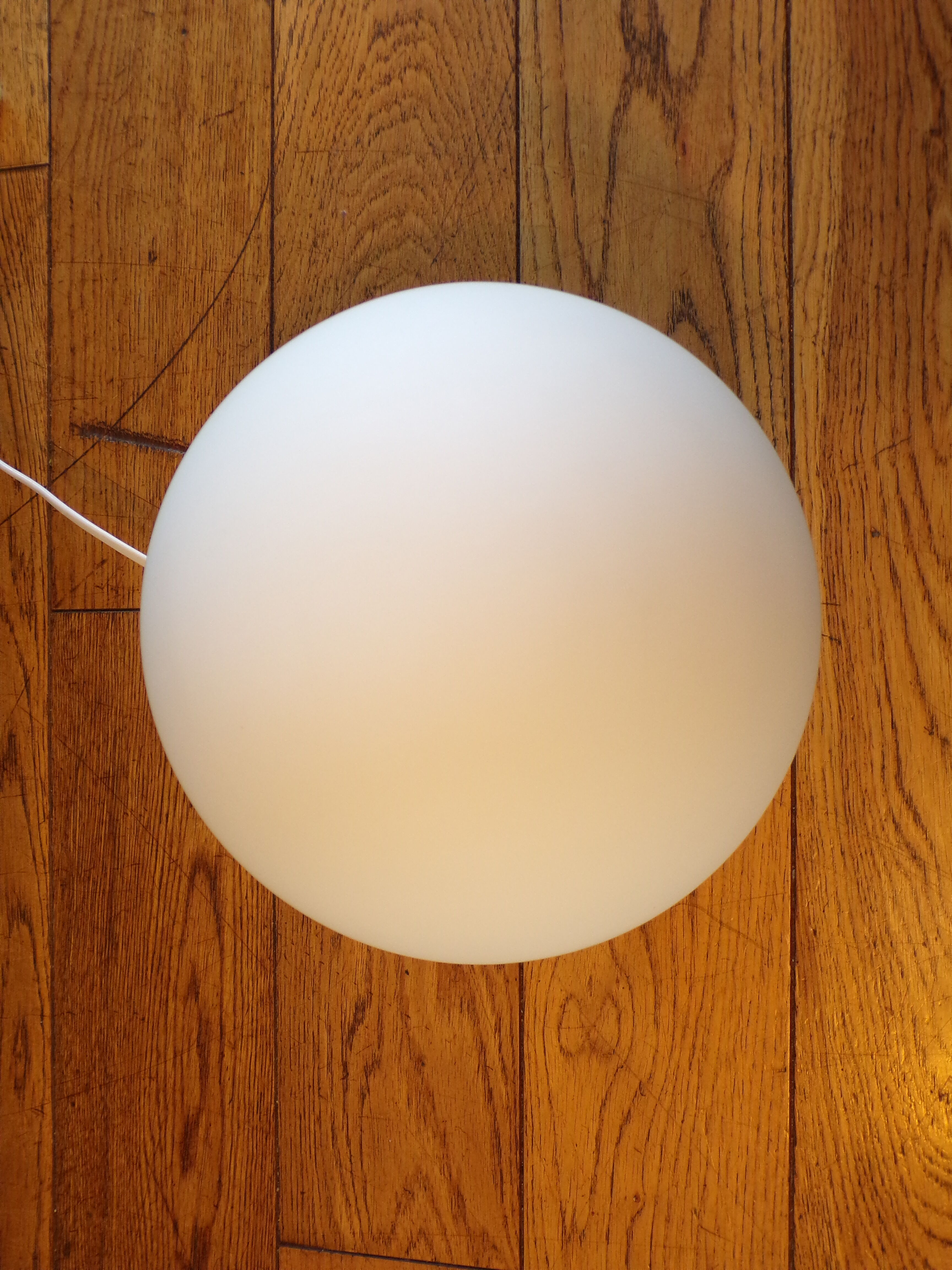 Frosted opaline mushroom lamp