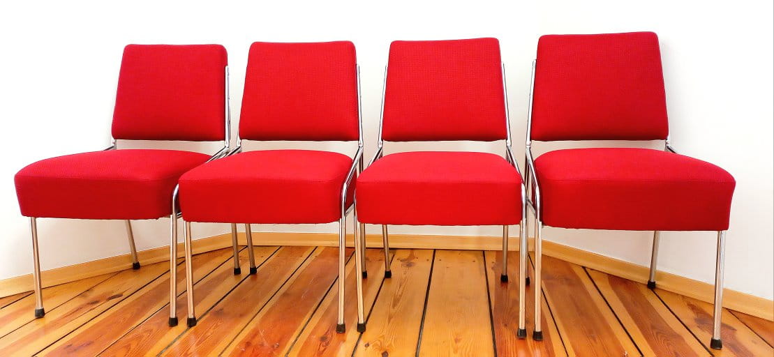 A set of four chairs designed by Hynek Gottwald, Czechoslovakia, Bauhaus