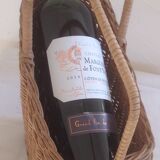 Basket Wicker with handle for bottle