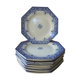 Set of 18 plates Sarreguemines sinceny XlXème