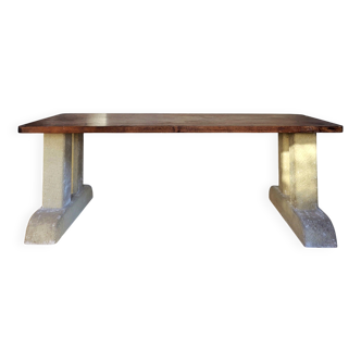 Table en chêne et pierre