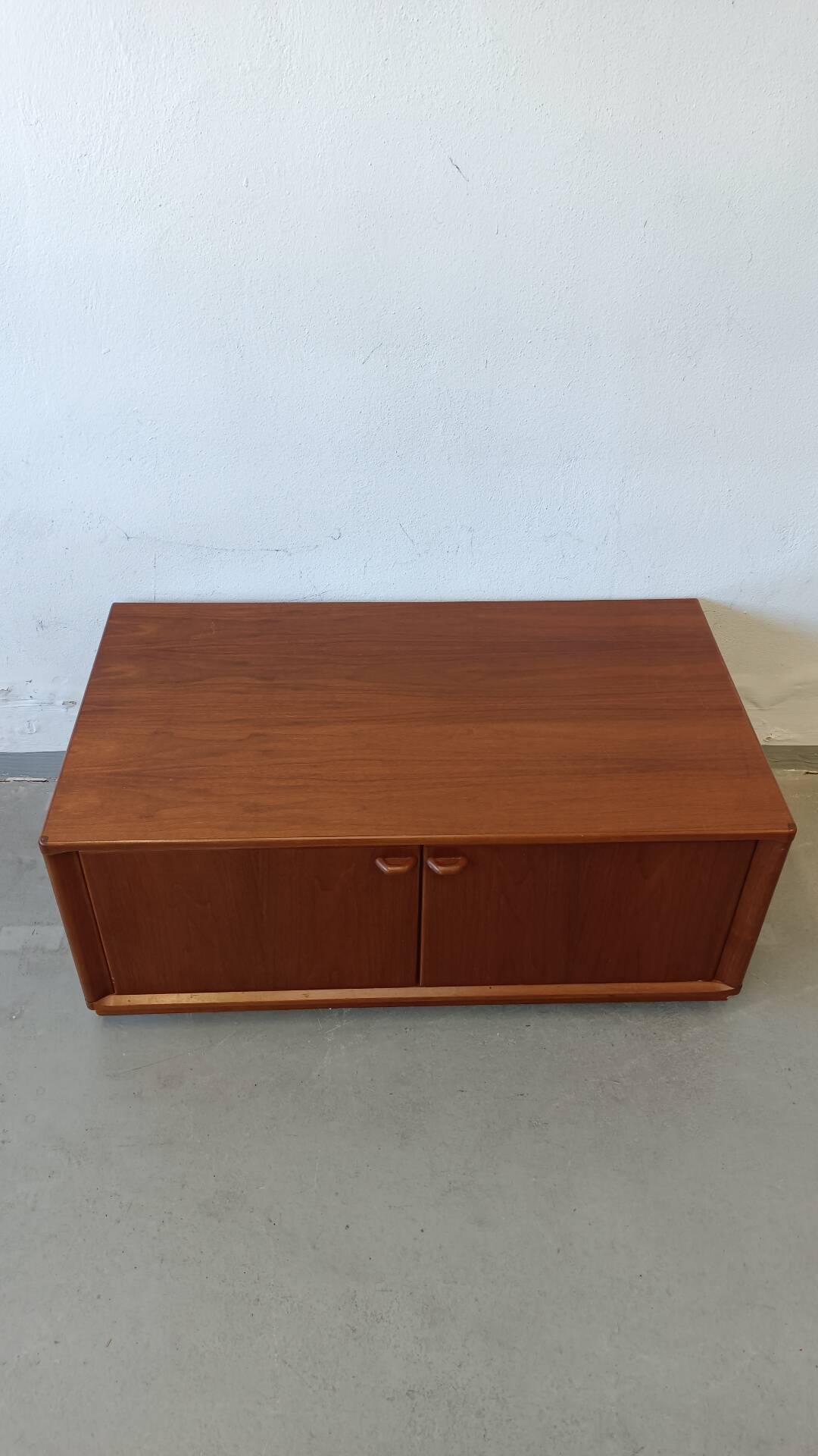 Low teak chest