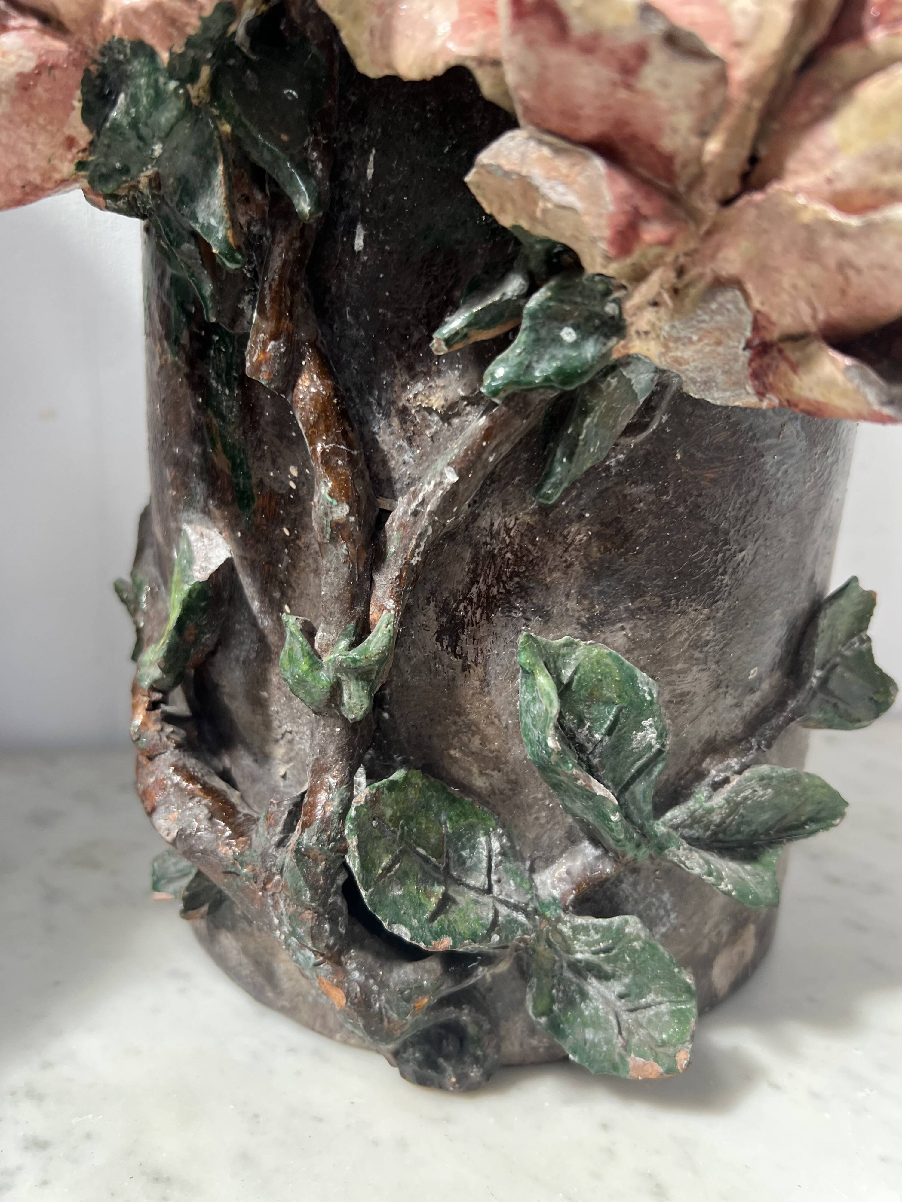 Pair of 20th century slip tube vases