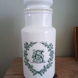 Italian opal glass jar