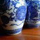 Pair of blue and white chinese vases