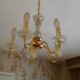 Lustre cinq branches doré laiton