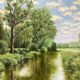 Green landscape signed in 2005