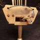 Pair sconces metal dore décor stars Lunel vintage 1950