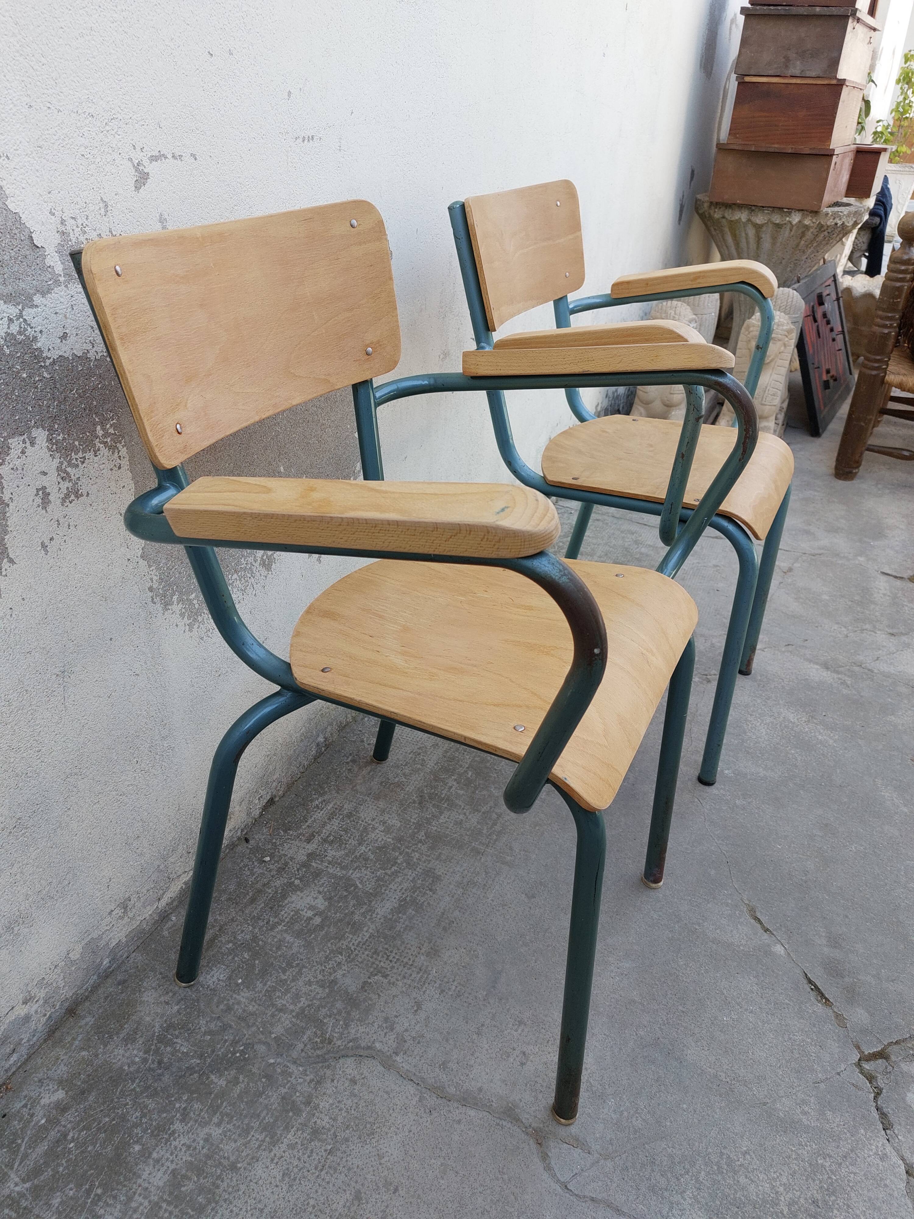 Pair of schoolmaster's chairs