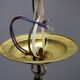 Pair of 1930s Peter Behrens Luzette pendants in opaline glass and brass