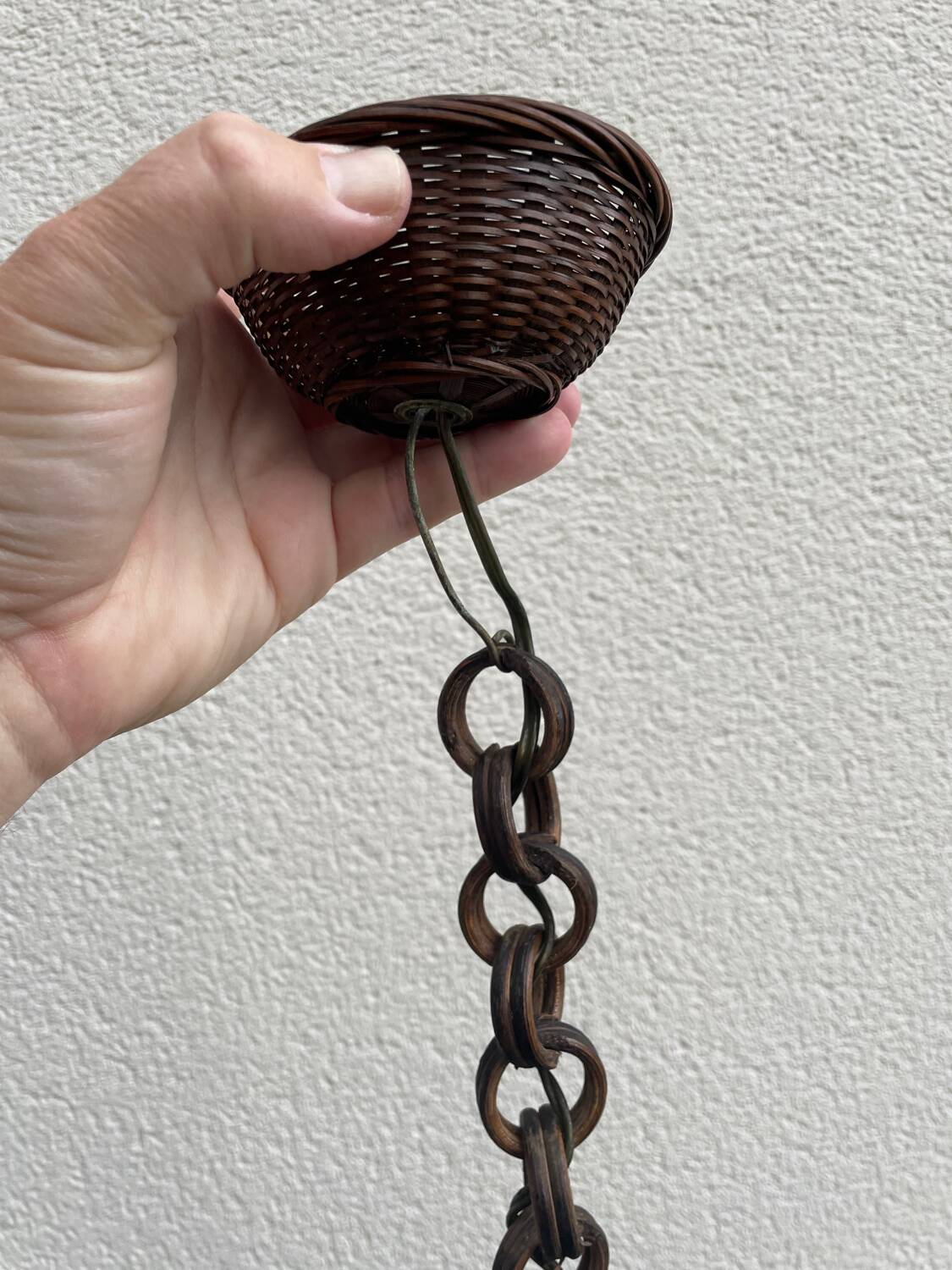 Vintage rattan ceiling light