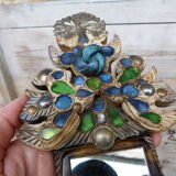 Old mirror in Talosel student Line Vautrin signed Lemanceau