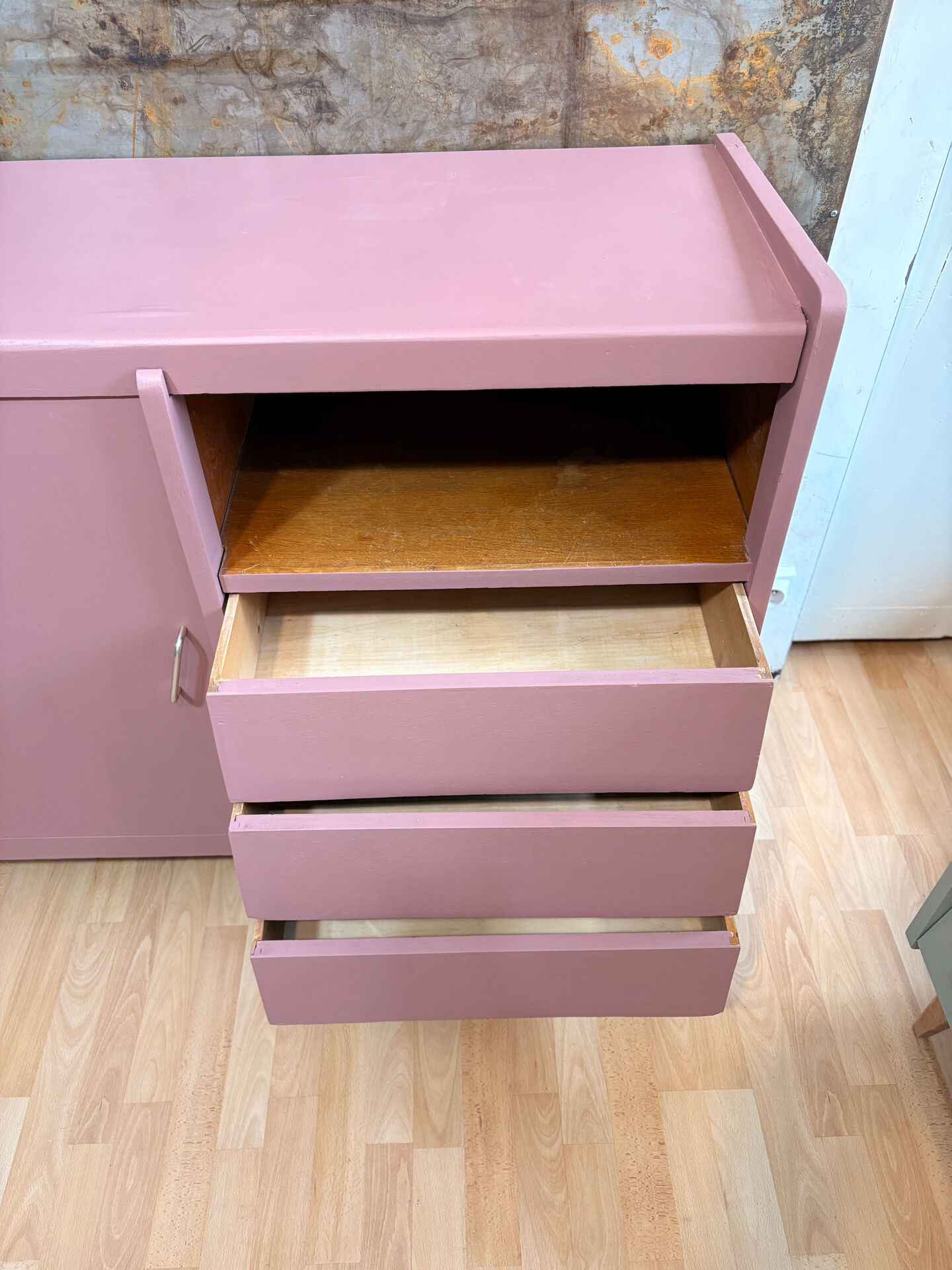 Commode années 50 rose mercerie