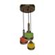 Rare pendant lamp from Italy in 3 colours of glass attributed to Stilnovo