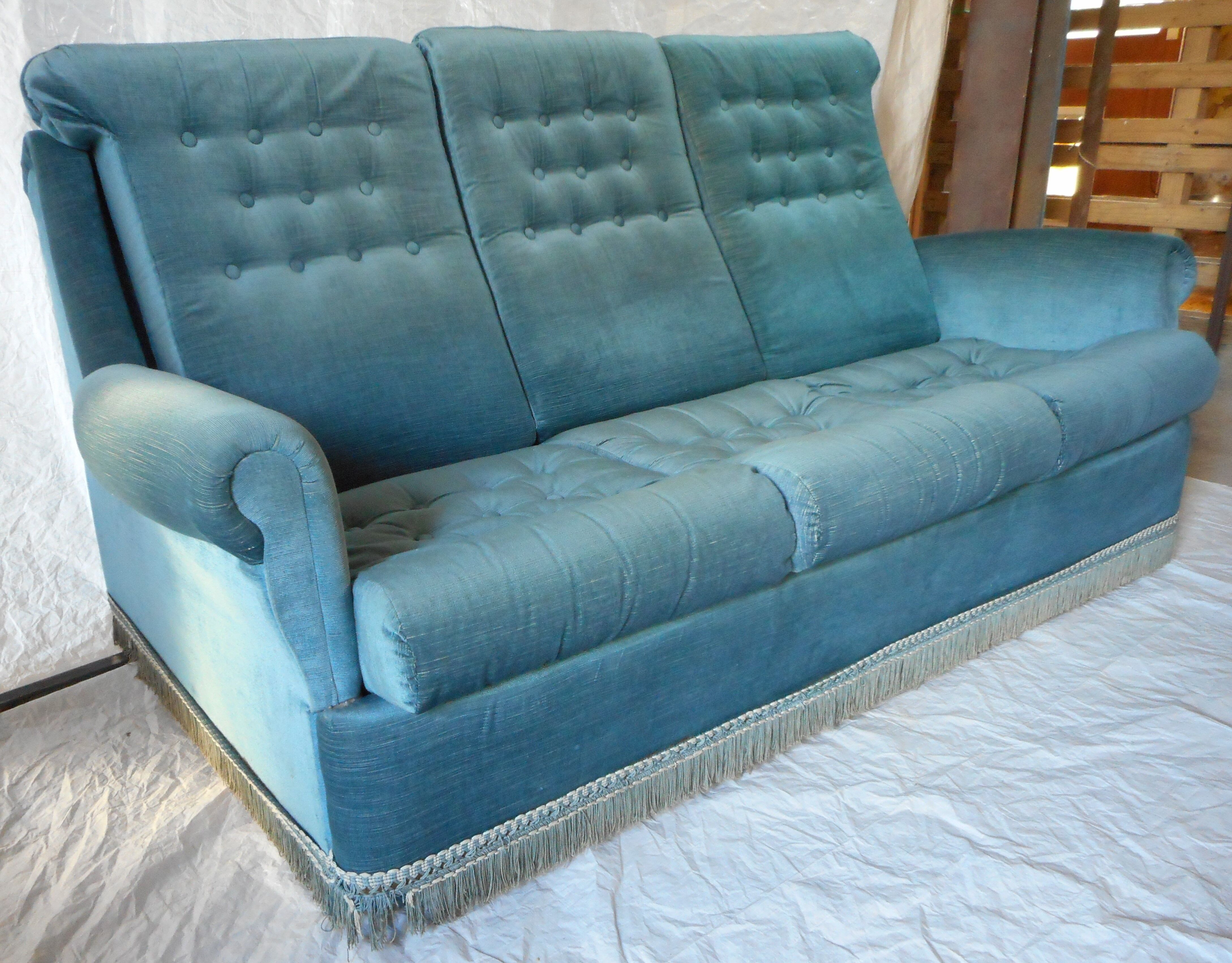 Velvet sofa