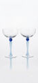 Lot of 2 vintage cocktail glasses