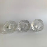 Set of 3 Candleholders, Kosta Boda, Sweden, 1970s