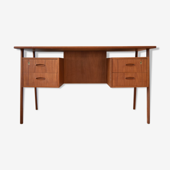 A.P. Svenstrup Danish Mid-Century Floating Teak Desk, 1960s.