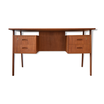 A.P. Svenstrup Danish Mid-Century Floating Teak Desk, 1960s.