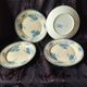 Set of 4 plates, 1920s - Sarreguemines - Royat peony design
