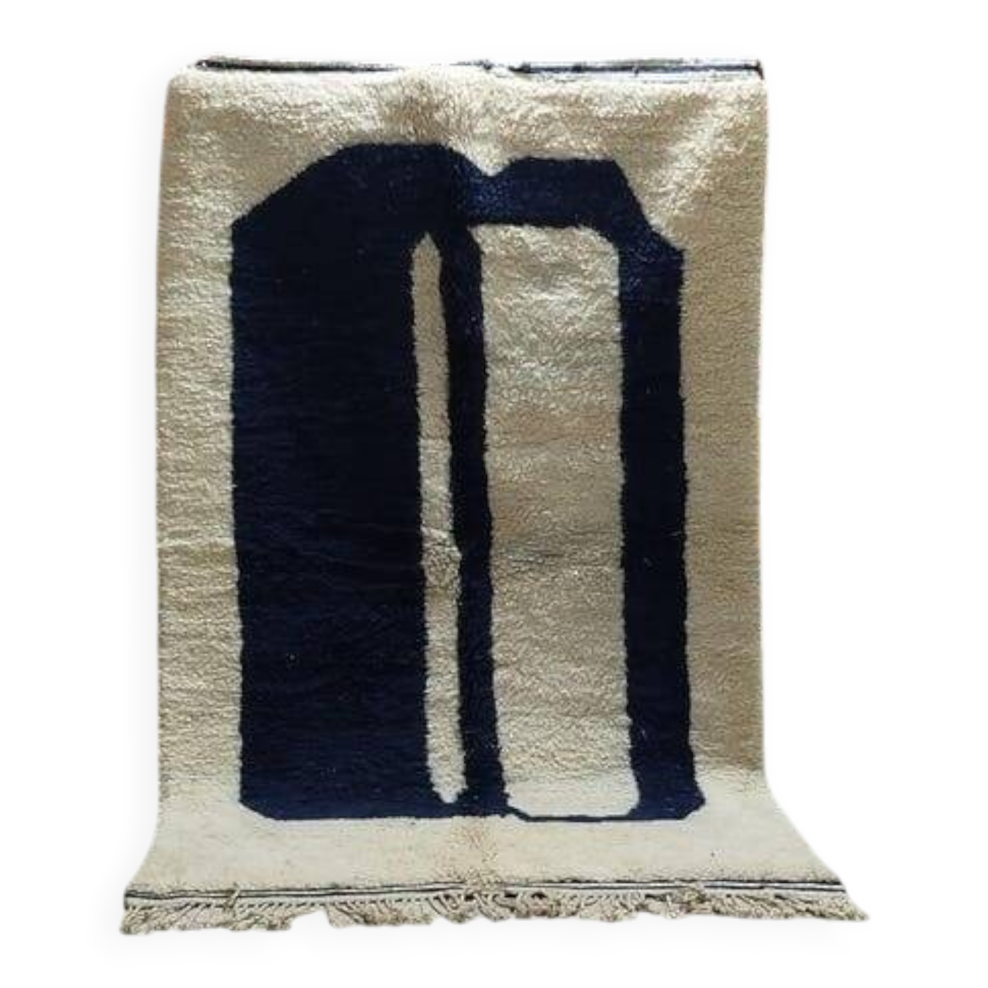 Tapis beni ouraine taille moyenne fait main 100 x 200 cm