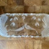 Antique glass cake dish