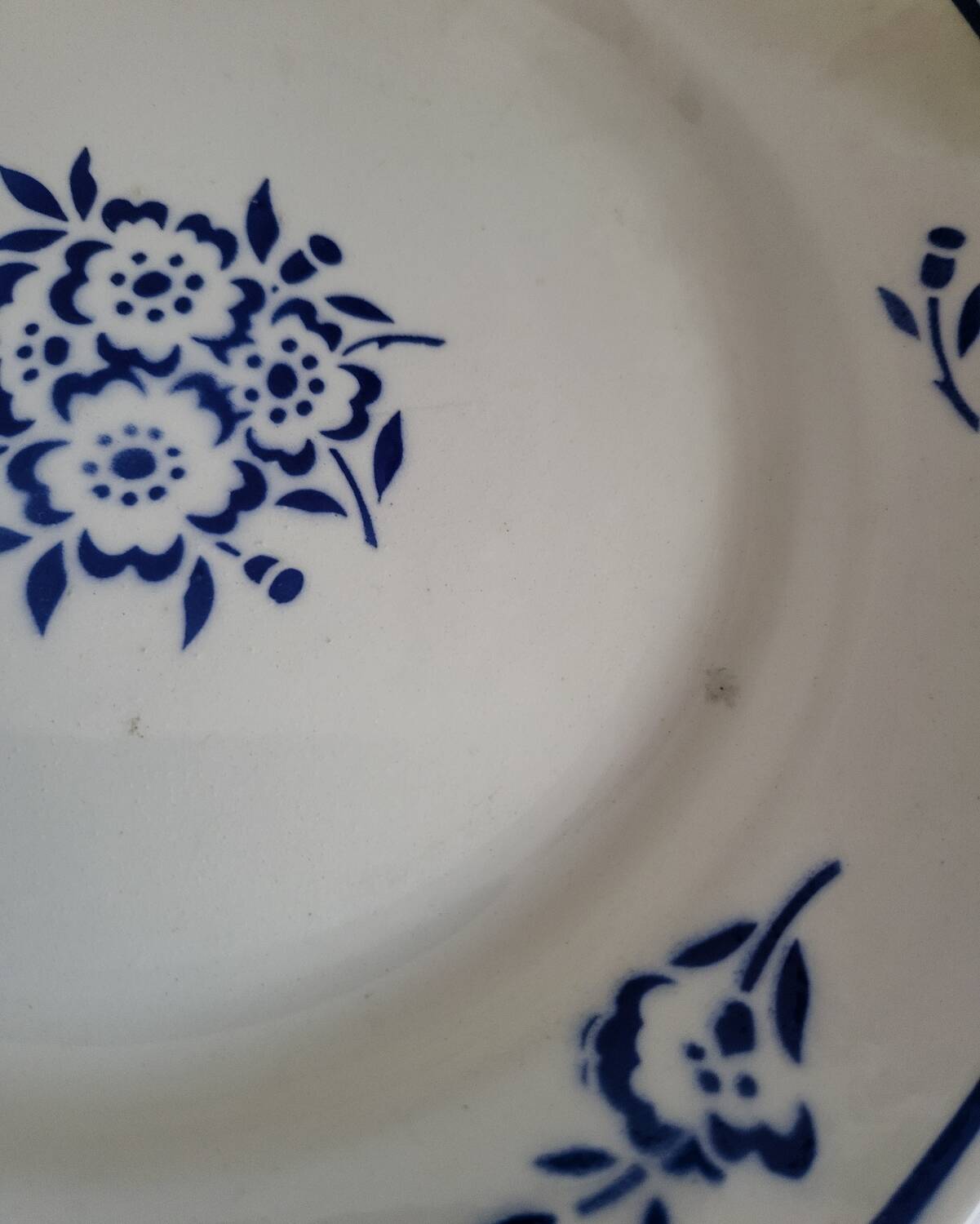 6 Flat Plates in earthenware Moulin des Loups & Hamage model Lucien