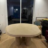 Waxed concrete dining table