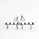 Pair of two zoomorphic wrought iron candlesticks with 4 lights, 1960s