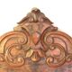 Old pediment in solid and marquetry wood