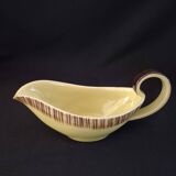 Saint Clément yellow and brown earthenware sauce boat A083