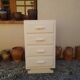 Art Deco chest of drawers in white painted wood with 4 drawers
