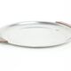 Round stainless steel tray, Danish design, 1970s, made in Denmark