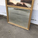 Old mirror with painting on canvas - 198x100cm
