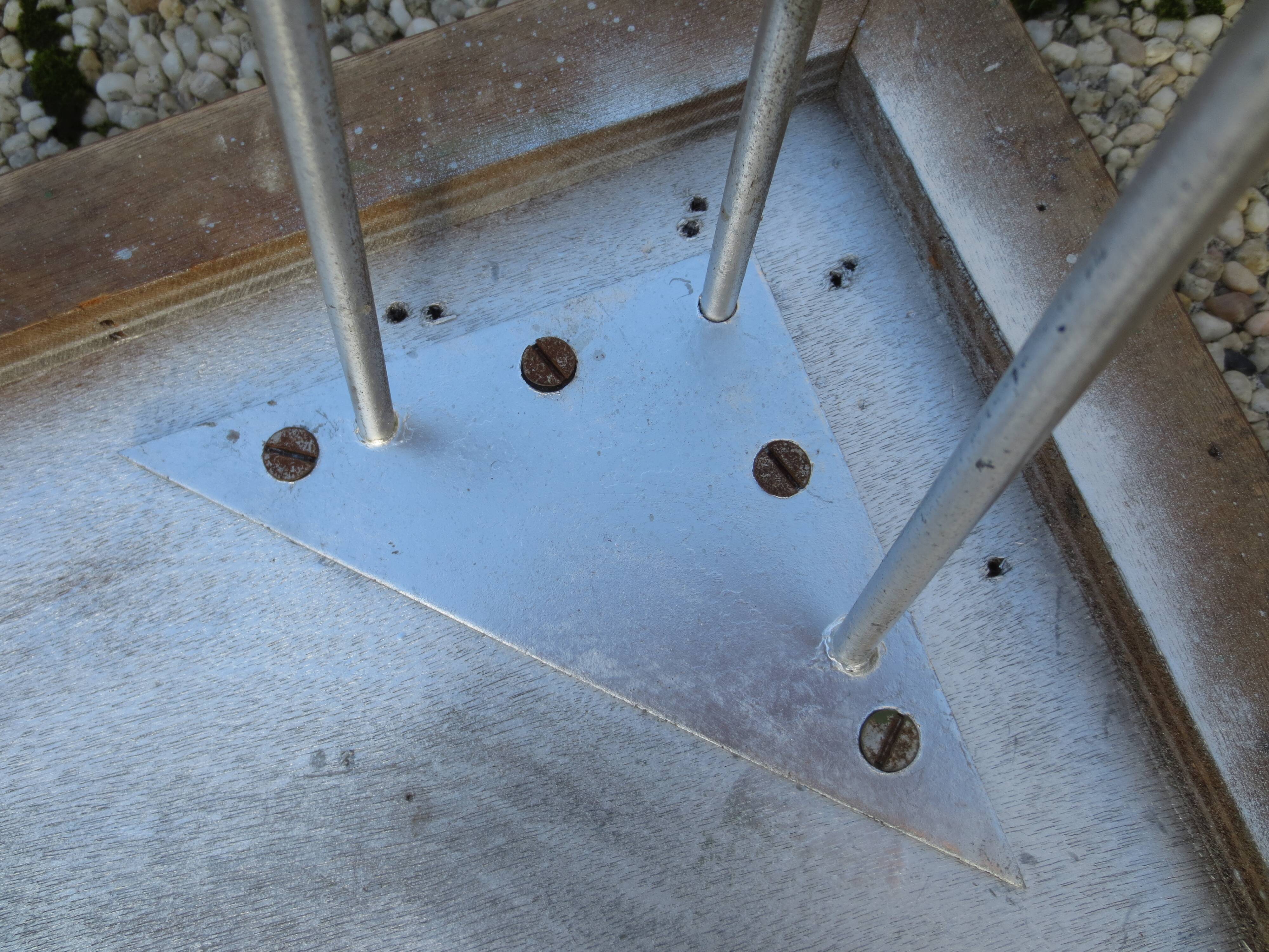 vintage bistro table in red formica