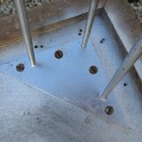 vintage bistro table in red formica