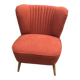 Set of 2 purple cocktail chairs in solid beech, Mid-Century style from the 1960s.