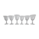 set of 6 mismatched glasses