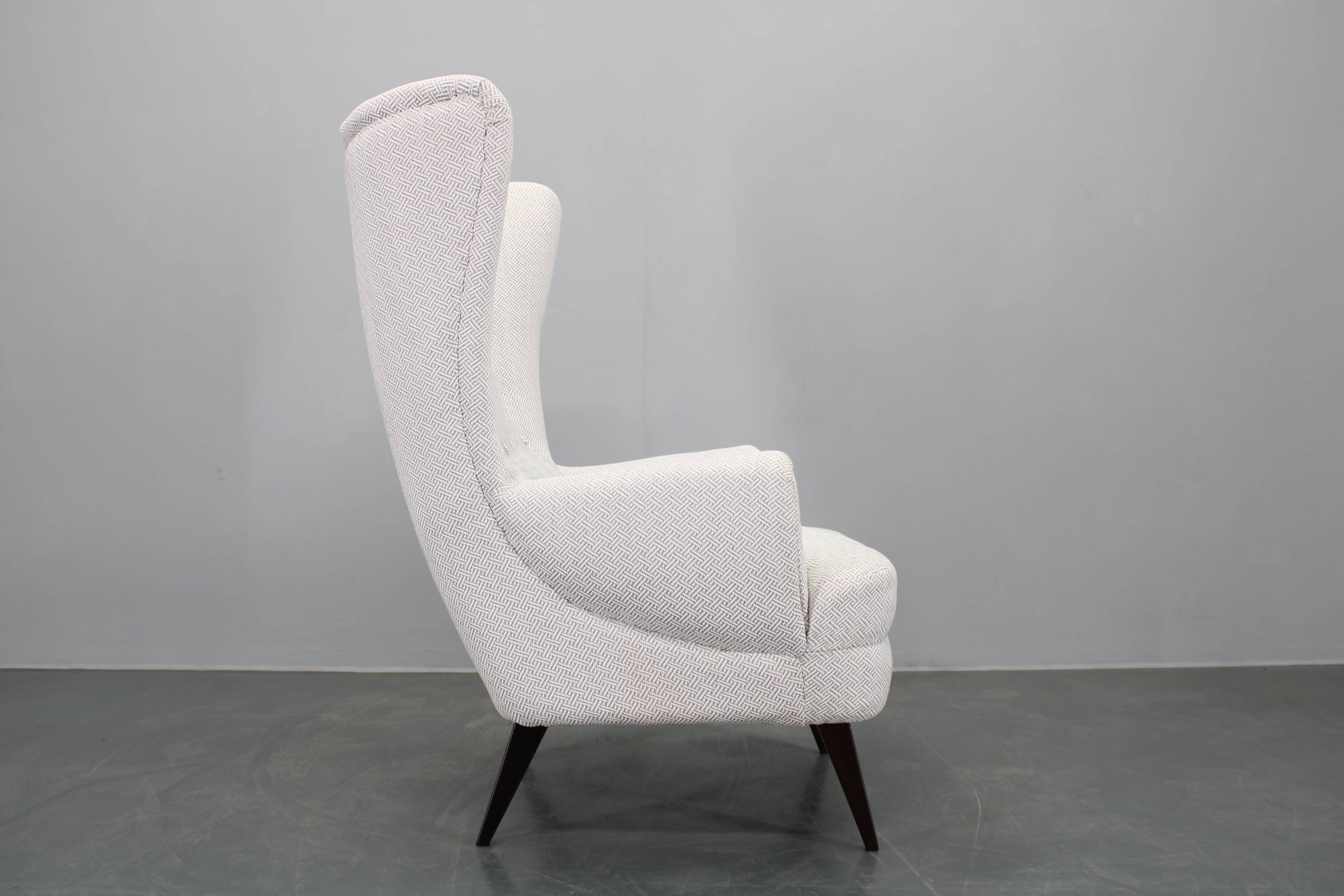 1960s Restored Wingback Chair, Czechoslovakia