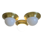 Ceiling Lights Set of 3 Mushroom Lamp Vintage Brass Sconces Space Age Style