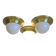 Ceiling Lights Set of 3 Mushroom Lamp Vintage Brass Sconces Space Age Style