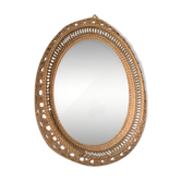Miroir vintage en osier