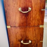 Commode de bateau en teck XIXe en deux parties