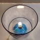 Art Deco table lamp, blue glass sphere, Charles Schneider workshop, 1940s – France