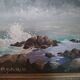 La mer agitée de pierre Cario huile sur toile