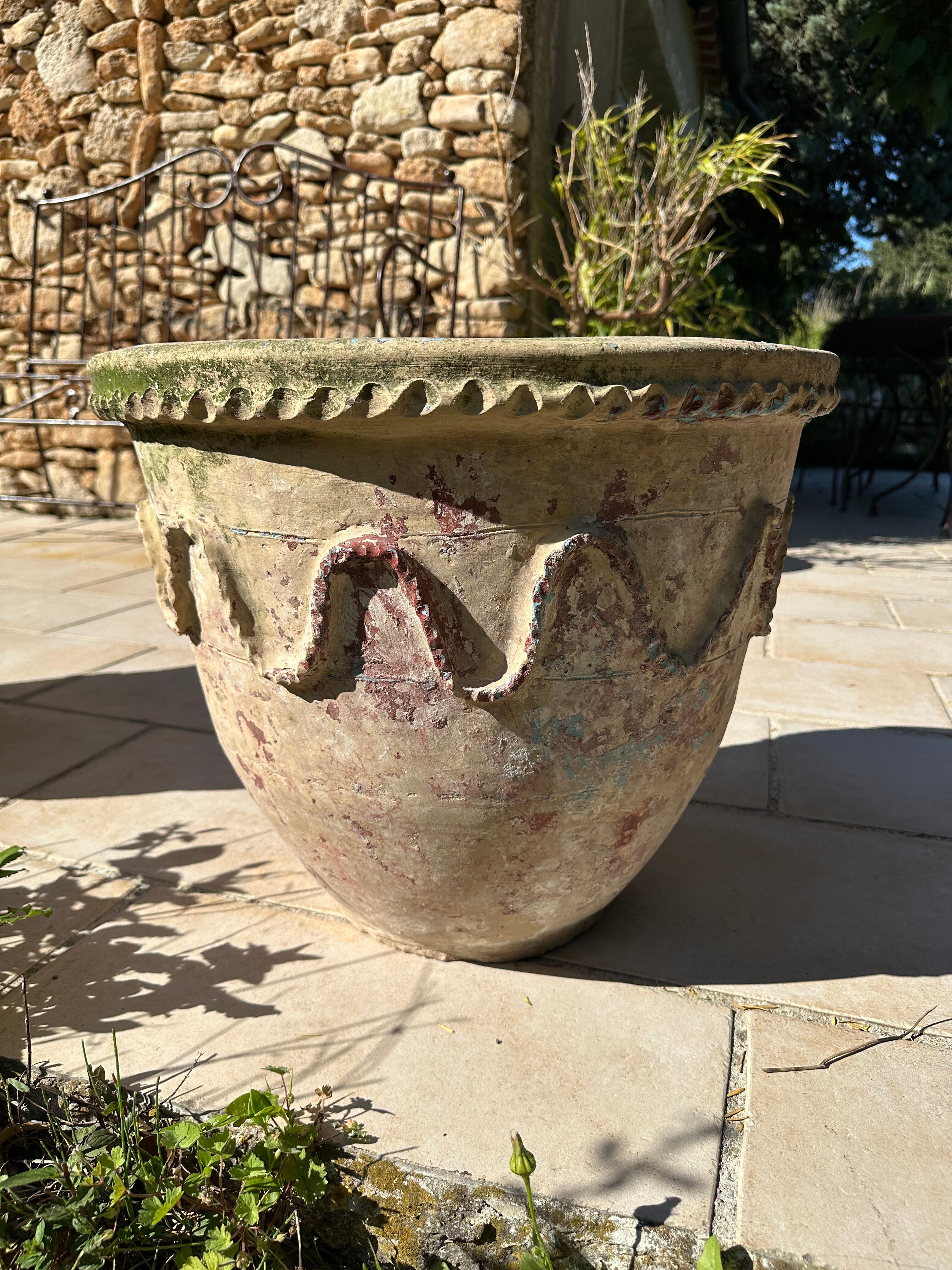 Pot vase en terre cuite ancien 19ème