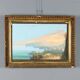 Peinture ancienne gouache avec vue sur Sorrente XIXe siècle